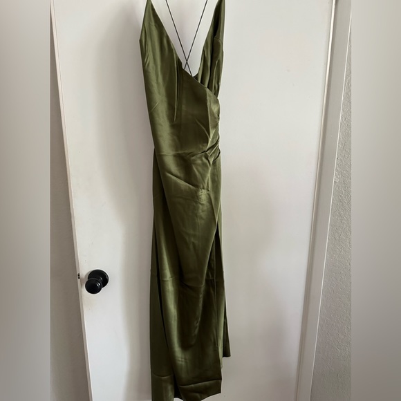 Emma Silk Dress by SER.O.YA, Chartreuse, Size M - Picture 8 of 10